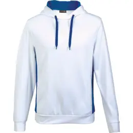 Track Hooded Sweater White Royal